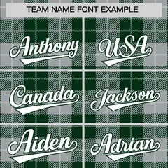 Gray Green-White Plaid Varsity Letterman Baseball Jacket 3
