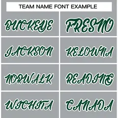 Gray Green White Raglan Varsity Full-Snap Letterman Jacket 3