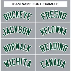 Gray Green White Raglan Varsity Full-Snap Letterman Jacket 5