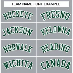 Gray Green White Raglan Varsity Full-Snap Letterman Jacket 5