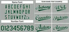 Gray Green-White Stripe Authentic Fashion Baseball Jersey 3