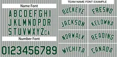 Gray Green-White Stripe Authentic Fashion Baseball Jersey 3