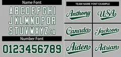 Gray Green-White Stripe Raglan Baseball Jersey 3