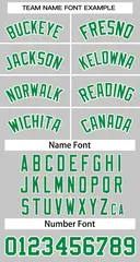Gray Kelly Green White Classic Basketball Jersey 4