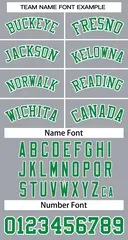 Gray Kelly Green White Classic Basketball Jersey 4