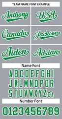 Gray Kelly Green White Classic Basketball Jersey 4