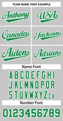 Gray Kelly Green White Classic Basketball Jersey 4
