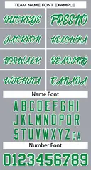 Gray Kelly Green White Classic Basketball Jersey 4