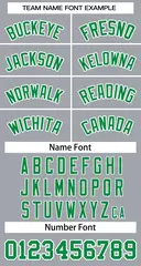 Gray Kelly Green White Classic Basketball Jersey 4