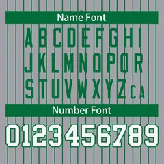 Gray Kelly Green-White Stripe Full Button Baseball Jersey 4