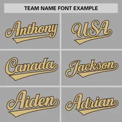Gray Khaki-Brown Raglan Sleeves Authentic Baseball Jersey 3