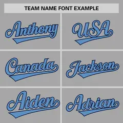 Gray Light Blue-Navy Raglan Sleeves Baseball Jersey 3
