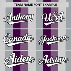 Gray Light Purple Purple Pride Month Color Block Baseball Jersey 3