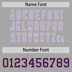 Gray Light Purple White Classic Baseball Uniform 4