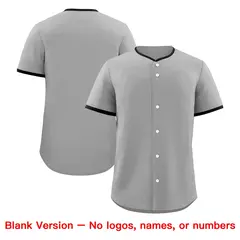 Gray Light Purple White Classic Baseball Uniform 7