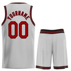 Gray Maroon-Black Heal Basketball Jersey Uniform Set 2