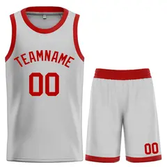 Gray Maroon Classic Bull Sets Basketball Jersey