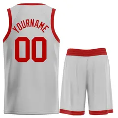 Gray Maroon Classic Bull Sets Basketball Jersey 2