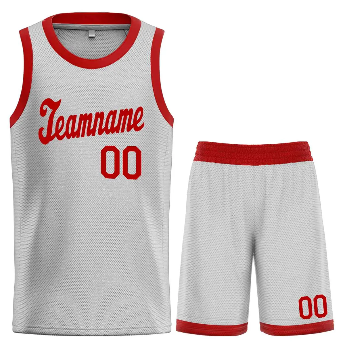 Gray Maroon Classic Sets Basketball Uniform Jersey