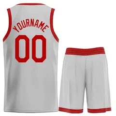 Gray Maroon Heal Classic Sets Basketball Jersey 2
