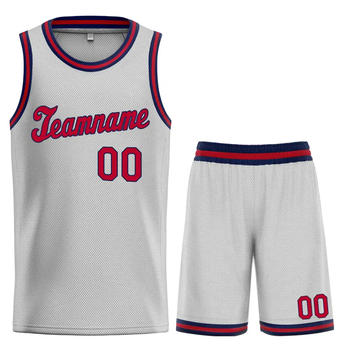 Gray Maroon-Navy Classic Sets Basketball Uniform Jersey