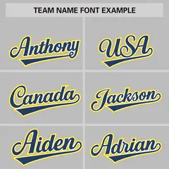 Gray Midnight Blue Phonetic Rhythm Authentic Baseball Jersey 3