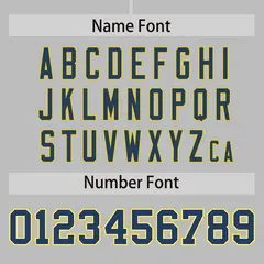 Gray Midnight Blue Phonetic Rhythm Authentic Baseball Jersey 4