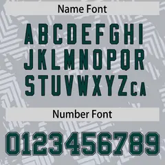 Gray Midnight Green-Black Graffiti Line Football Jersey 4