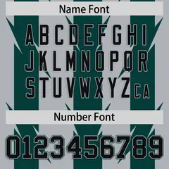 Gray Midnight Green Razr Stripe Graffiti Flag Football Jersey 4