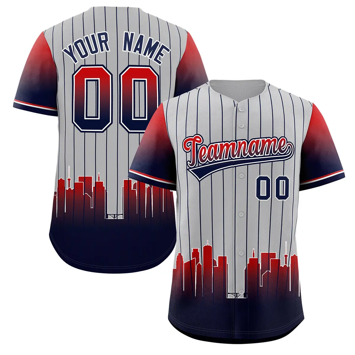 Gray Minnesota-Twins City Silhouette Baseball Jersey