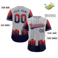 Gray Minnesota-Twins City Silhouette Baseball Jersey 2