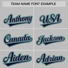 Gray Navy-Aqua Raglan Full-Snap Varsity Letterman Jacket 5
