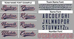 Gray Navy Authentic Classic Baseball Jersey 3