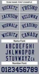 Gray Navy Classic Basketball Jersey 3