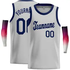 Gray Navy Classic Casual Basketball Jersey