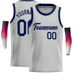 Gray Navy Classic Casual Basketball Jersey