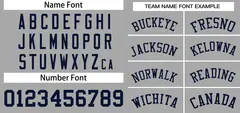 Gray Navy Classic Two-Button Softball Jersey 3