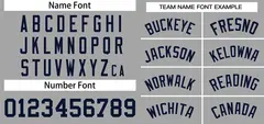 Gray Navy Classic Two-Button Softball Jersey 3