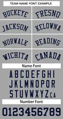 Gray Navy Classic Two-Button Softball Jersey 3