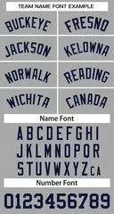 Gray Navy Classic Two-Button Softball Jersey 3