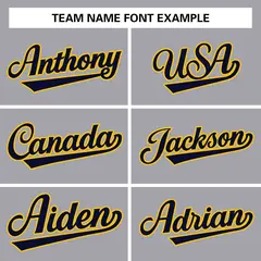 Gray Navy-Gold Classic Varsity Full-Snap Letterman Jacket 3
