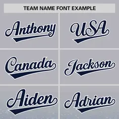 Gray Navy Gradient Sparkle-Effect Authentic Baseball Jersey 3