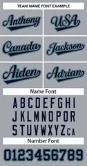 Gray Navy Gray-Aqua Classic Style Hockey Jersey 3