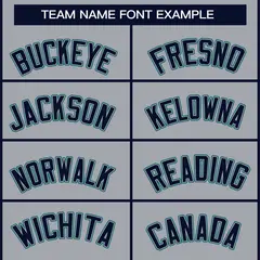 Gray Navy Gray-Aqua Classic Style Hockey Jersey 3