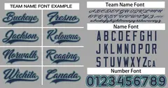 Gray Navy-Gray Classic Authentic Baseball Jersey 3