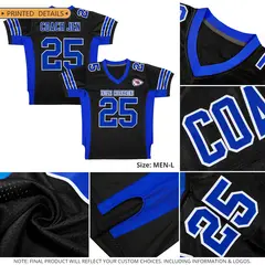 Gray Navy Insert Color Mesh Authentic Football Jersey 5