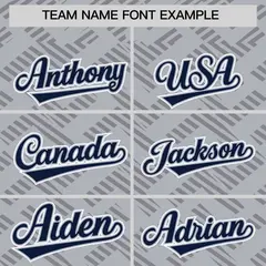 Gray Navy L Pattern Full-Snap Raglan Letterman Baseball Jacket 3