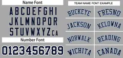Gray Navy-Light Blue Classic Two-Button Softball Jersey 3