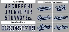 Gray Navy-Light Blue Classic Two-Button Softball Jersey 3