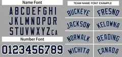 Gray Navy-Light Blue Classic Two-Button Softball Jersey 3